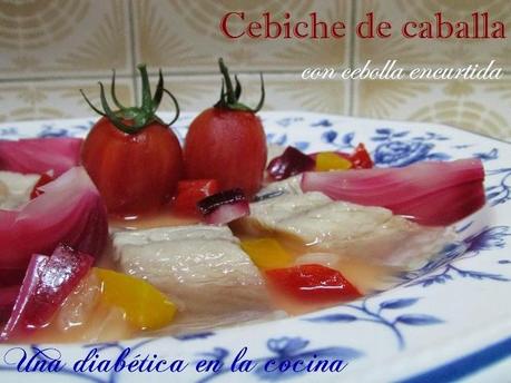 Cebiche de caballa con cebolla encurtida