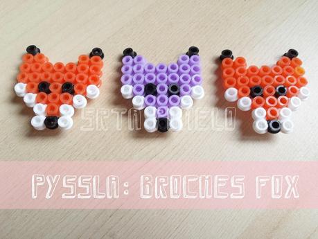 Pyssla: broches Fox.