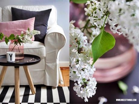 Ideas para un #salón nórdico con toque en rosa