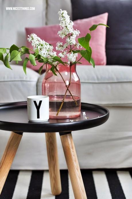 Ideas para un #salón nórdico con toque en rosa