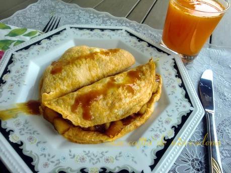 Tortilla con dulce de manzana