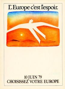 Cartel de las primeras elecciones europeas en Francia / Parlamento Europeo