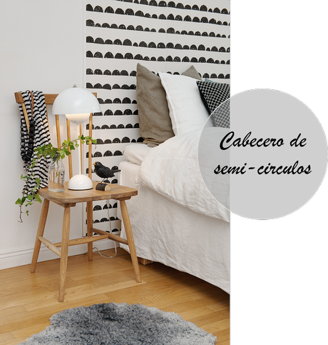 UN ORIGINAL CABECERO CON SEMICÍRCULOS Y UNA PATATA