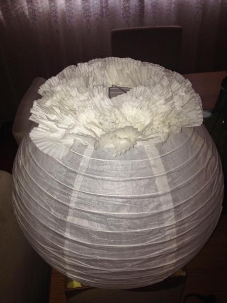 Lampara con papel de magdalena