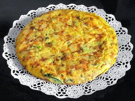 Tortilla de cebolla y calabacín