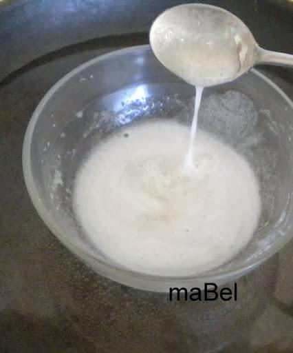 Marquise rellena de crema de melocotón