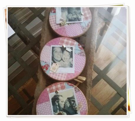 DIY: porta fotos redondo con bases de corcho.