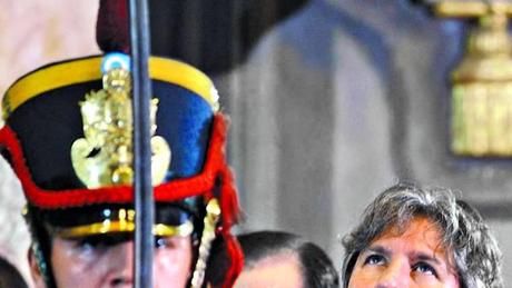 Investigado. Amado Boudou, ayer en la Catedral porteña donde se hizo el Tedeum del 25 de Mayo. / JUAN FOGLIA