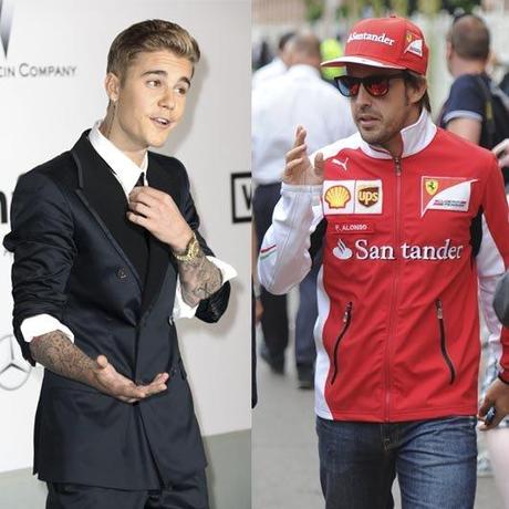 Fernando Alonso y Justin Bieber