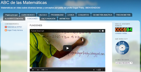 Blog de docente: Matemáticas en video