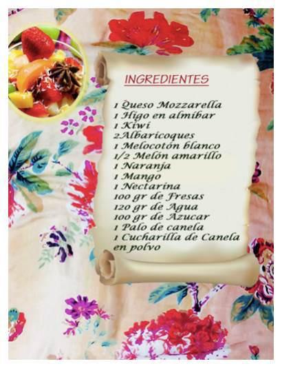 Minestrone FRUTAS de temporada  INGREDIENTESFotor