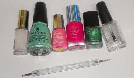 Maquillaje inspirado en nail art: Flores Vintage (look con Deborah)