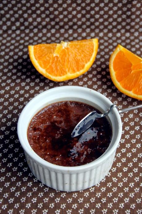 Creme bruleé de chocolate a la naranja