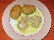 Solomillo cerdo salsa queso cheddar