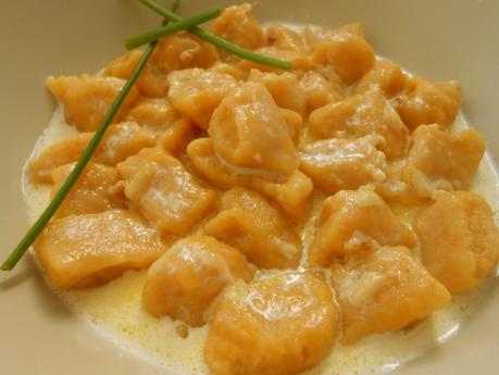 Gnocchi di Zucca-Ñoquis de calabaza