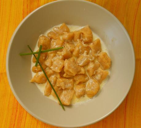 Gnocchi di Zucca-Ñoquis de calabaza