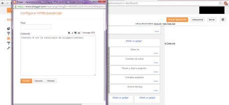 Como centrar con la tecnología de blogger sin tocar HTML.