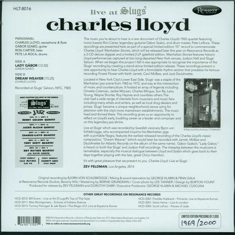 CHARLES LLOYD: CHARLES LLOYD QUARTET The Flowering