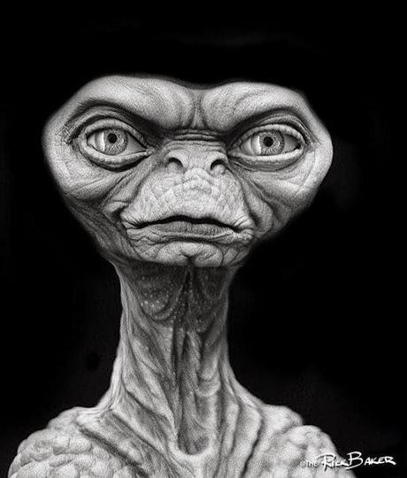 El legendario maquillador, Rick Baker, publica los diseños del padre chungo de E.T.