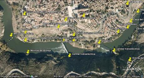 Molinos del Daican en el Rio Tajo