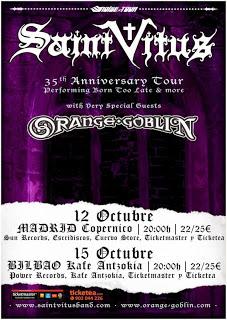 Saint Vitus celebrarán su 35 aniversario en Madrid y Bilbao con Orange Goblin como invitados
