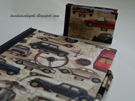 Agenda y tarjetero a juego en cartonaje.