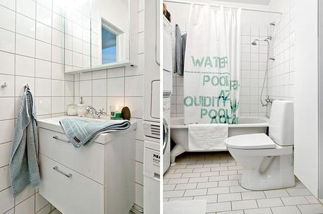 MEZCLA DE REVESTIMIENTOS Y SUTILES TOQUES DE COLOR EN UNA LUMINOSA VIVIENDA