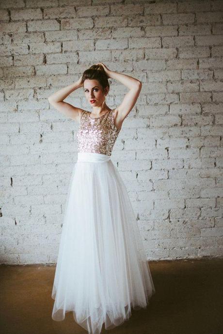 Vestidos de novia con un toque glitter