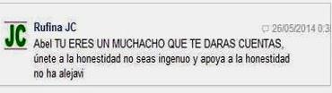 RECHAZA ACOSO POLÍTICO DE “RUFINA JC”…