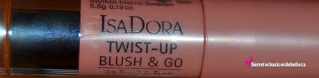 Review ~ Twist - Up Blush & Go Isadora. ~ Colorete en barra.