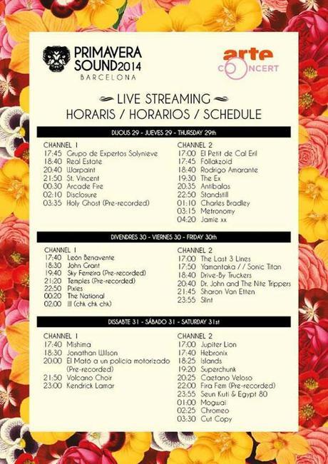 Primavera Sound 2014 :: en directo en streaming Primavera Sound 2014 :: en directo en streaming