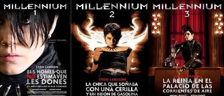 Millennium: Los hombres que no amaban a las mujeres, La chica que soñaba con una cerilla y un bidón de gasolina y La reina en el palacio de las corrientes de aire