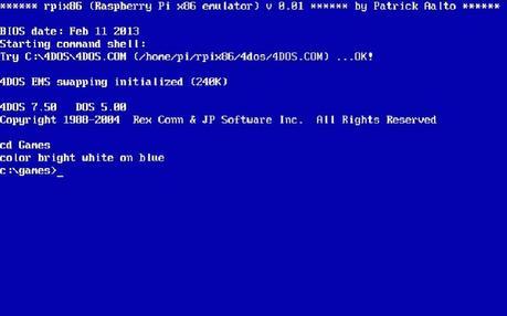 Usos para tu Rasberry Pi Emulador MS-Dos para Raspberry Pi - usos creativos de Raspberry Pi
