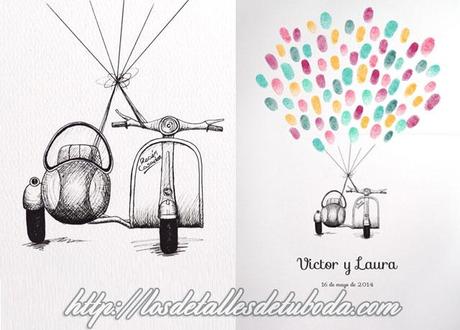 Libros de firmas originales moto Vespa