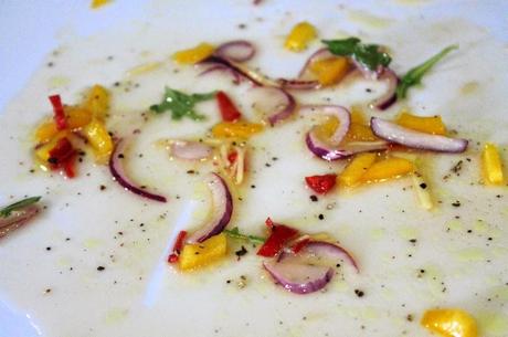 De Italia a Perú con un Carpaccio-Ceviche de salmón