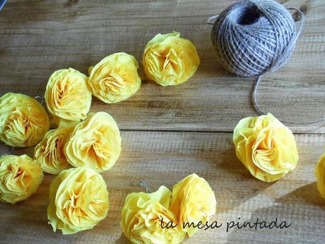 Finde frugal... rosas de papel