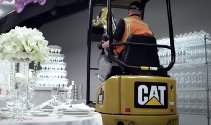 Caterpillar copas cristal