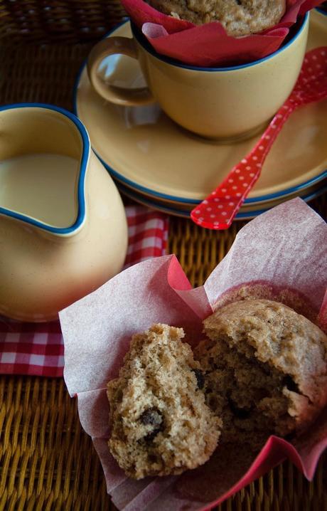 Muffins de Plátano, Canela y Chips de Chocolate