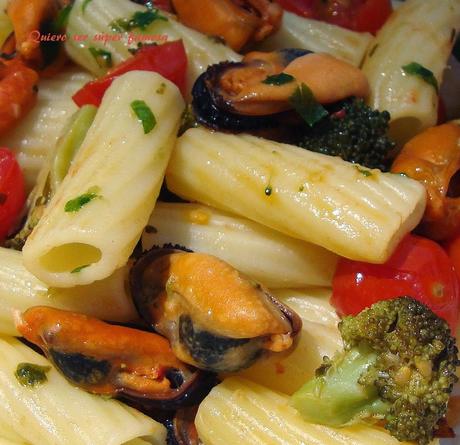 Pasta con mejillones