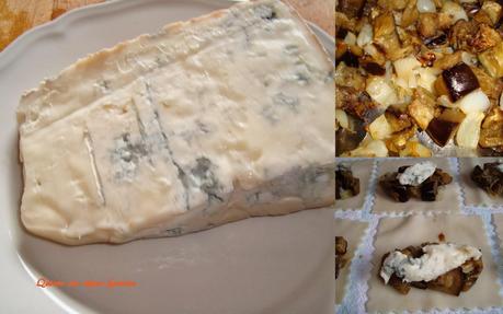 Canelones de berenjena con gorgonzola