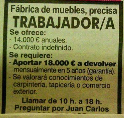 Ofertas de empleo fraudulentas o por qué no debemos contestar a determinadas ofertas