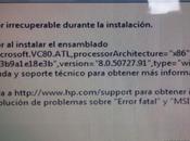 Cómo solucionar Error fatal MSI.UnloadSupport