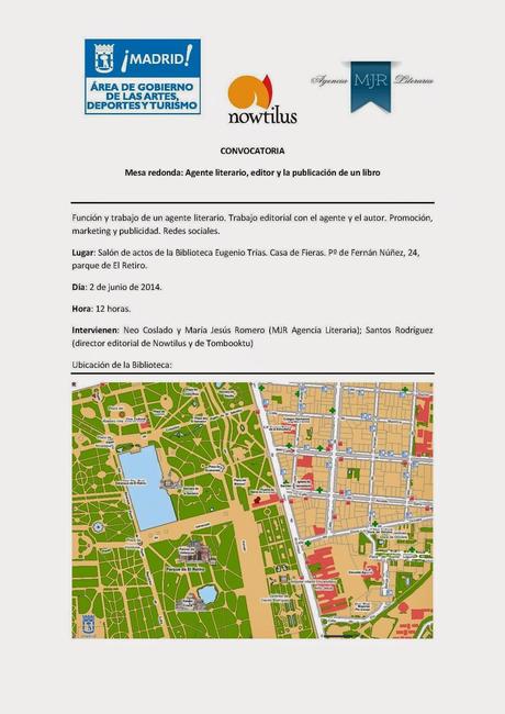 CONVOCATORIA CHARLA EN MESA REDONDA, DE LA MANO DE EDICIONES Nowtilus-Tombooktu