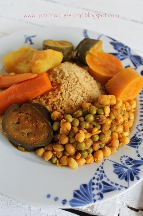Cuscús marroquí de verduras y garbanzos
