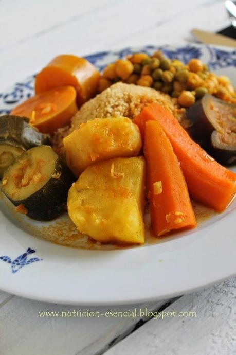 Cuscús marroquí de verduras y garbanzos