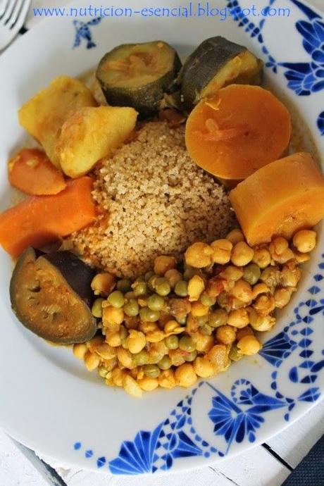 Cuscús marroquí de verduras y garbanzos