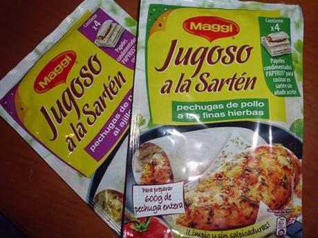 Jugoso a la sartén maggi