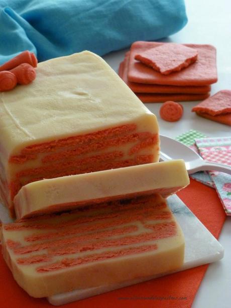Pastel de Galletas y Chocolate Blanco