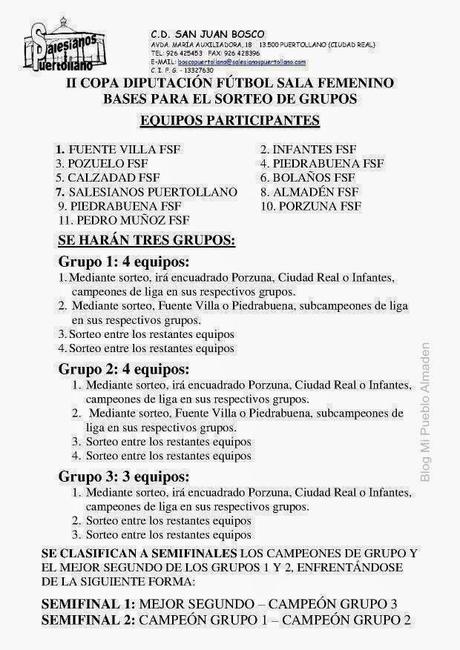 El fútbol sala femenino Almadén juega mañana en Puertollano