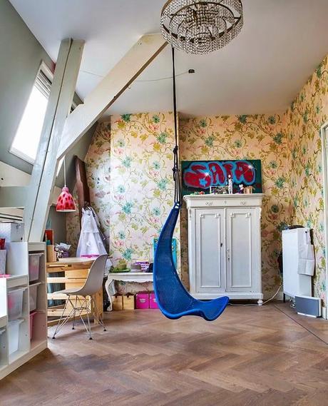 Casa #ecléctica con muuuuucho color!